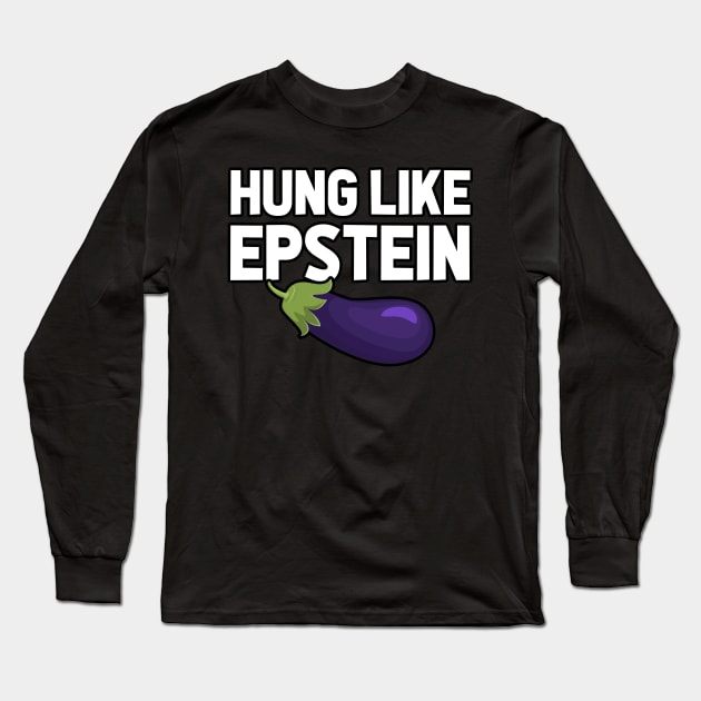 Hung Like Epstein Eggplant Long Sleeve T-Shirt by TextTees